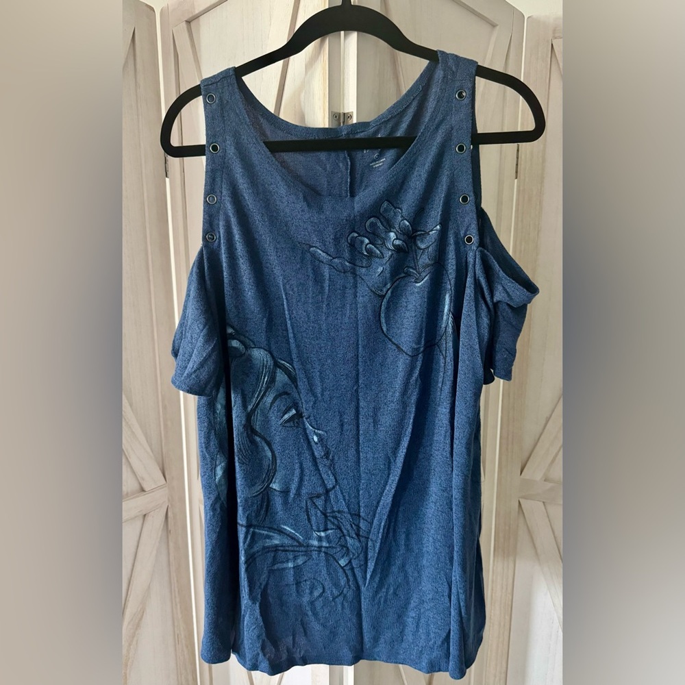 Disney Snow White Blue Cold Shoulder Tunic